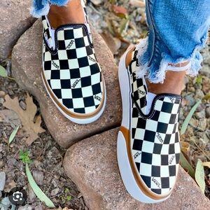 VANS Stacked Era Checkerboard Slip on Sneaker (Rare) Women’s 9